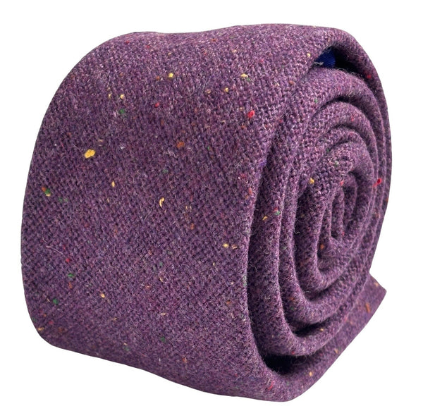 speckled dark purple wool  tie